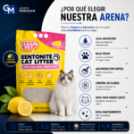BENTONITA: Arena para Gatos - Aroma Limón 4kg