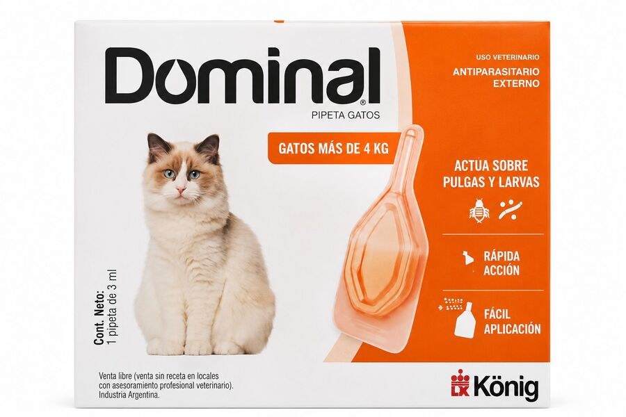 Pipeta antipulgas para gatos de más de 4 kg