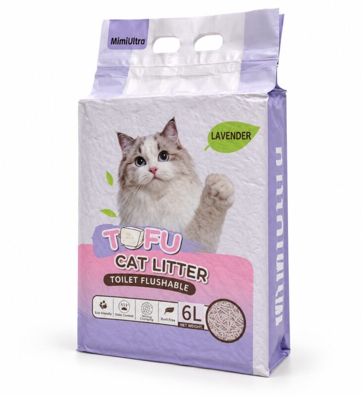 Arena de Tofu para Gatos 6 L – Aroma Lavanda