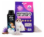 Kit de arena para gatos 20 kg con shampoo, Grupo Meridian